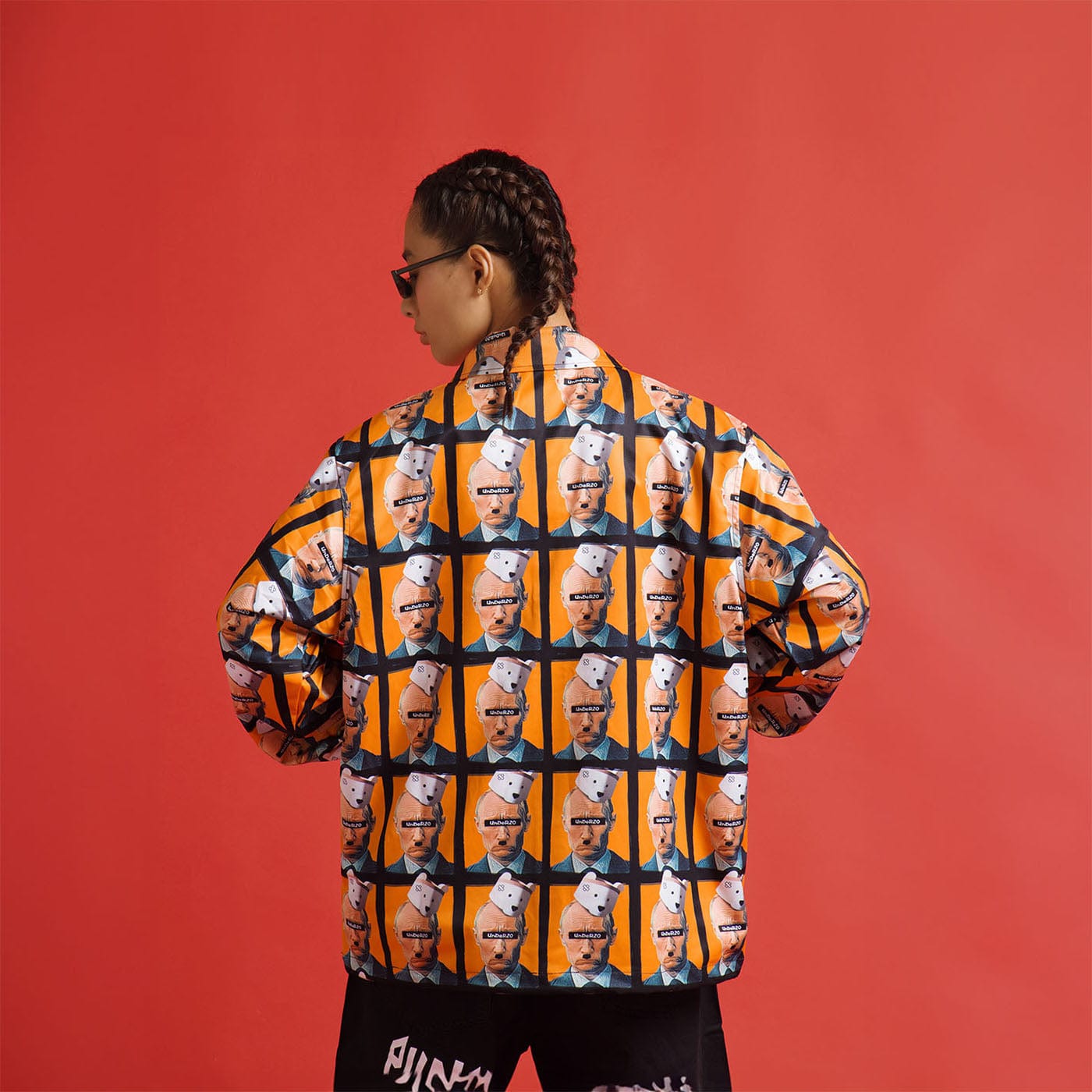 UNDER20 Paper Polar Bear Elder Coach Jacket-Jacket-XS-Free Shipping Leatheretro