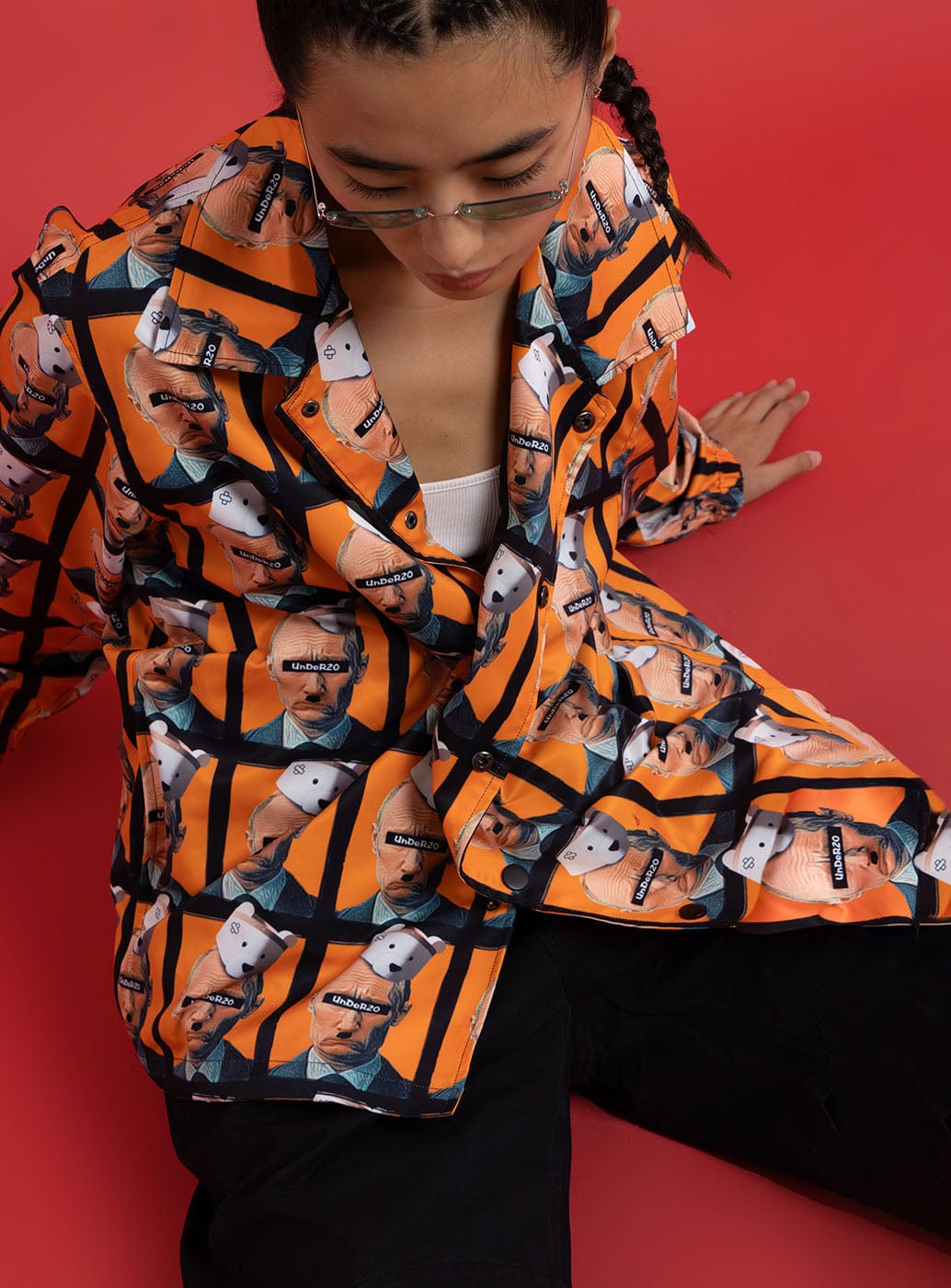 UNDER20 Paper Polar Bear Elder Coach Jacket-Jacket-XS-Free Shipping Leatheretro