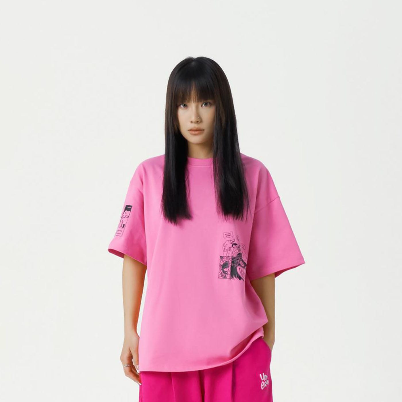 UNDER20 Lola Manga Tee (Only Size L Left)-T Shirt-S-Pink-Free Shipping Leatheretro