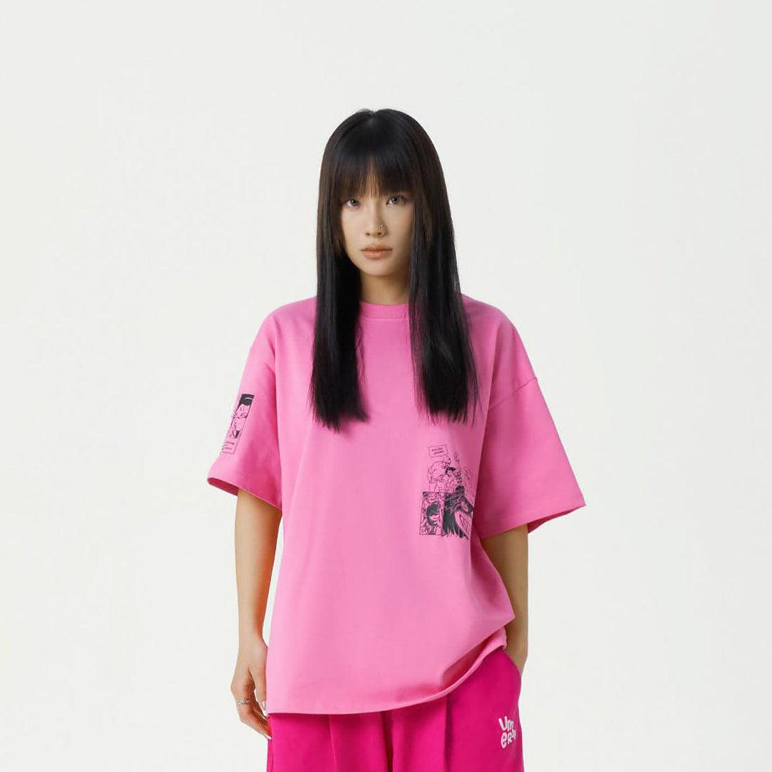 UNDER20 Lola Manga Tee (Only Size L Left)-T Shirt-S-Pink-Free Shipping Leatheretro