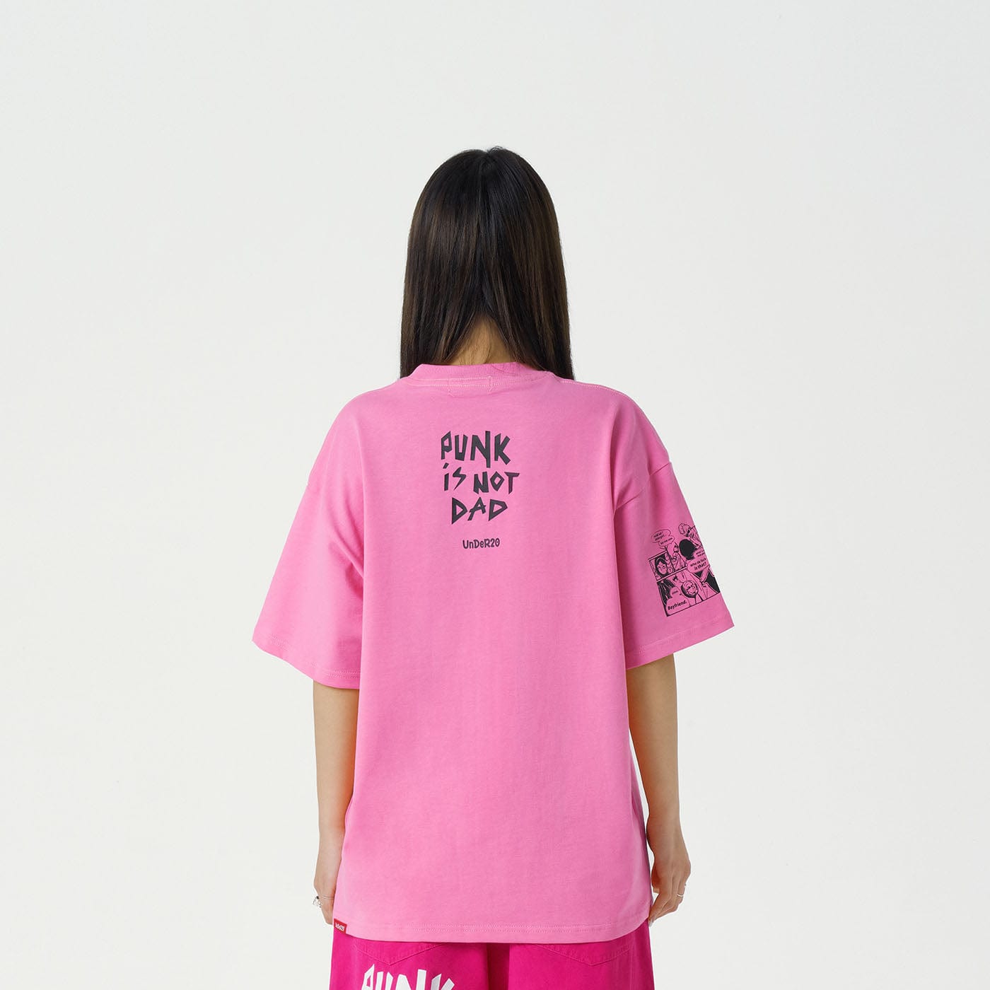 UNDER20 Lola Manga Tee (Only Size L Left)-T Shirt-S-Pink-Free Shipping Leatheretro