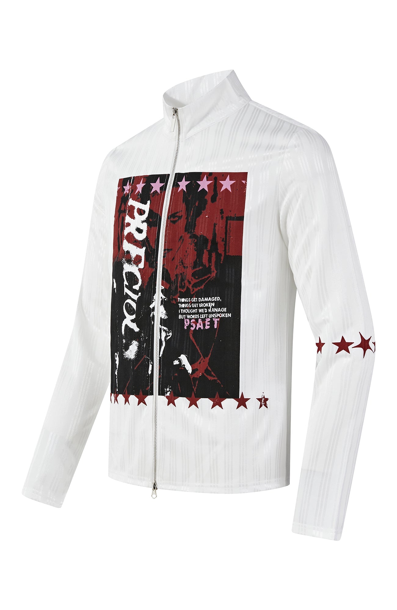 PASET Graphic Portrait Zip-Up Jacket-Jacket-S-Free Shipping Leatheretro