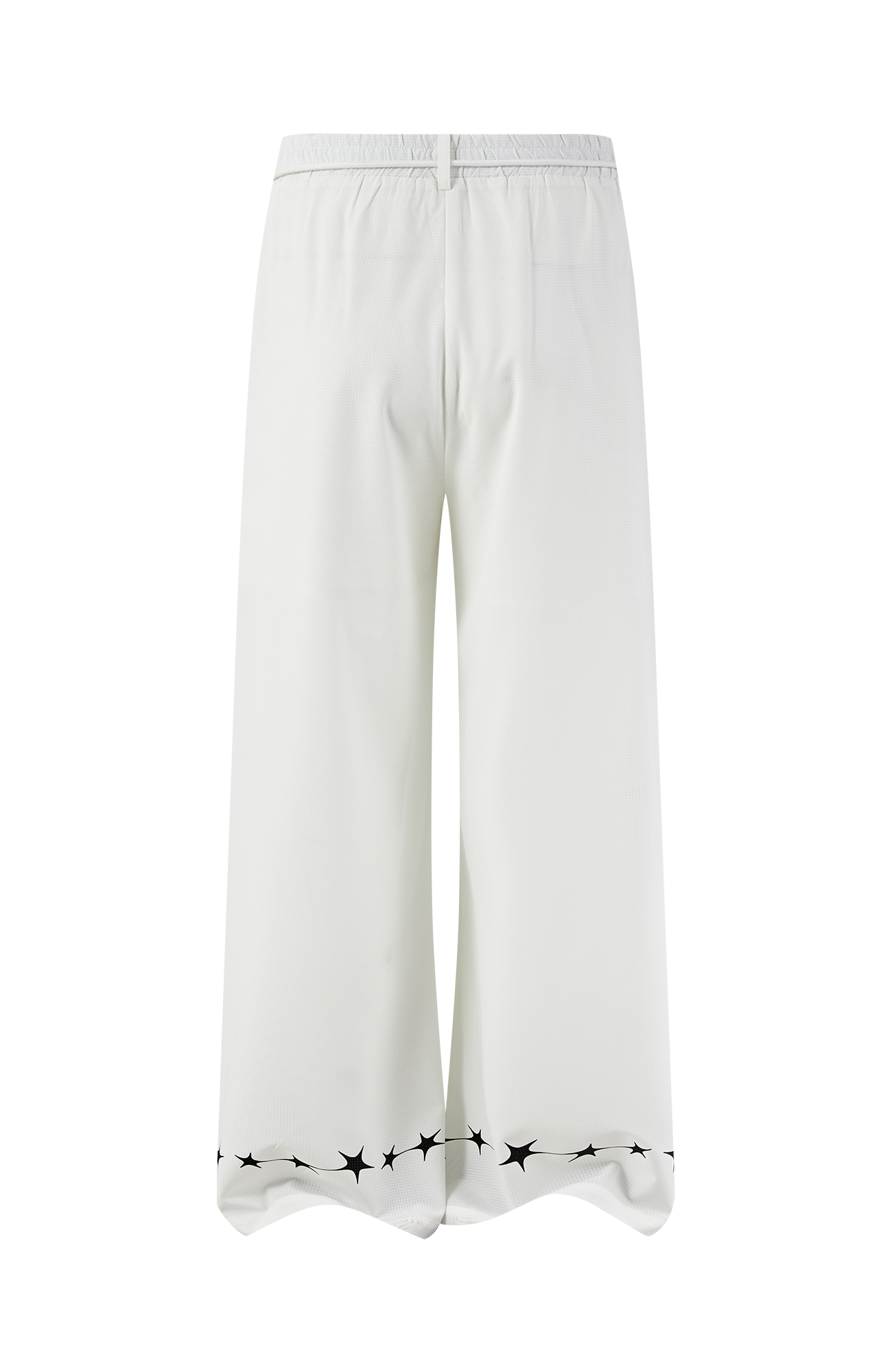 PASET Star Graphic Wide-Leg Pants-Pants-S / 26"-30"-White-Free Shipping Leatheretro