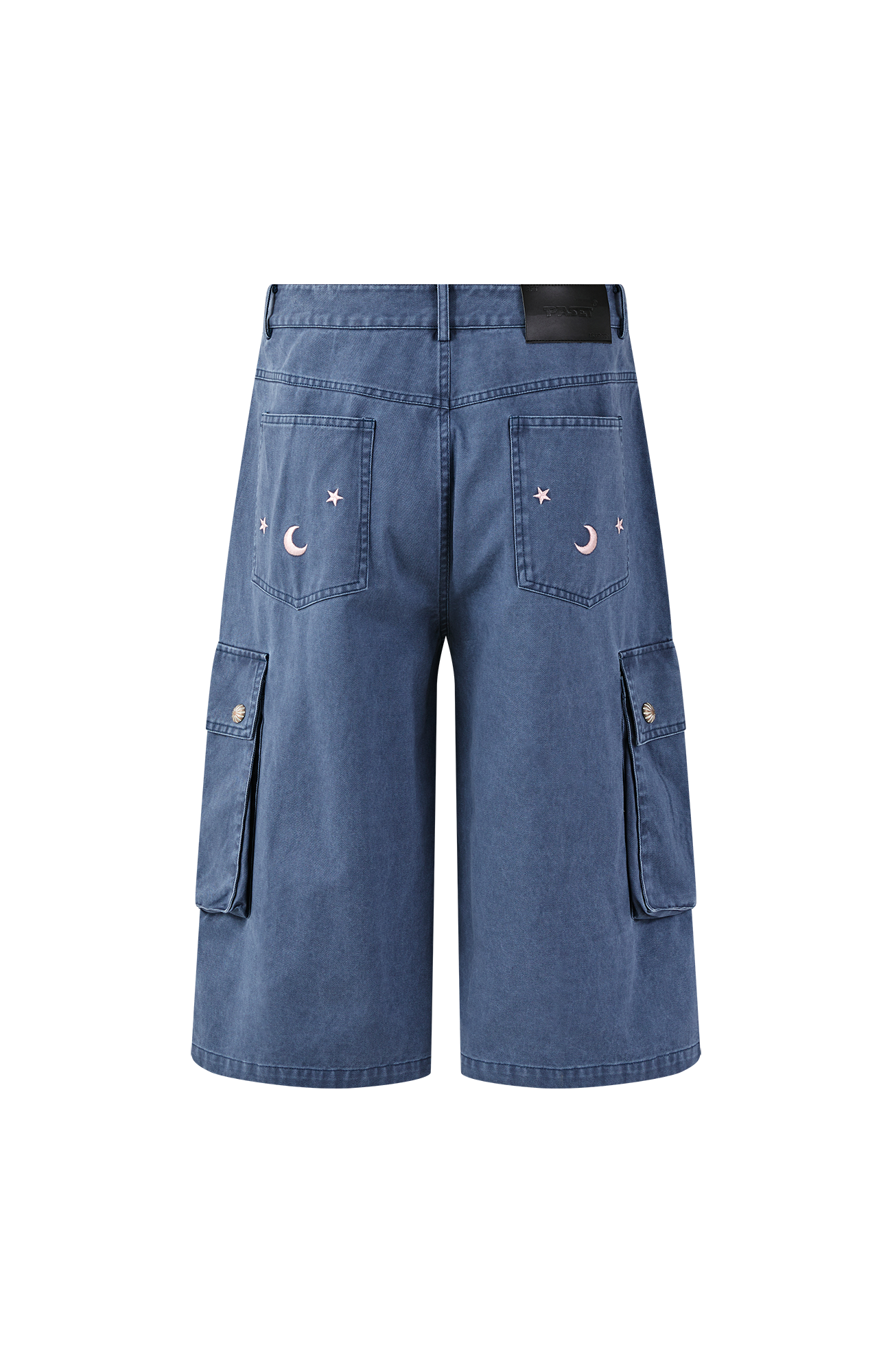 PASET Unicorn Embroidered Cargo Shorts-Shorts-S / 28"-Free Shipping Leatheretro