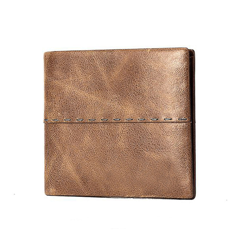 Stylish Genuine Leather Compact Wallets and Card Holders-Wallets & Money Clips-Desert Sand-Free Shipping Leatheretro