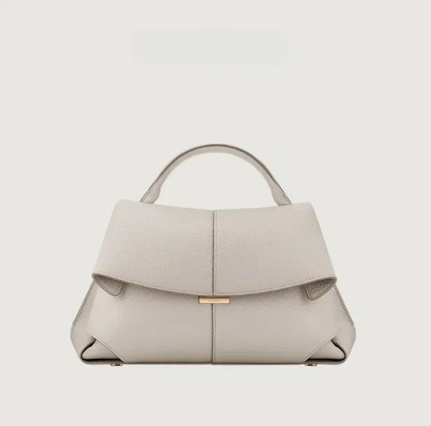 High-End Luxury Leather Smile Bag Designer Handbag with Pleated Design-Handbags-White-Free Shipping Leatheretro