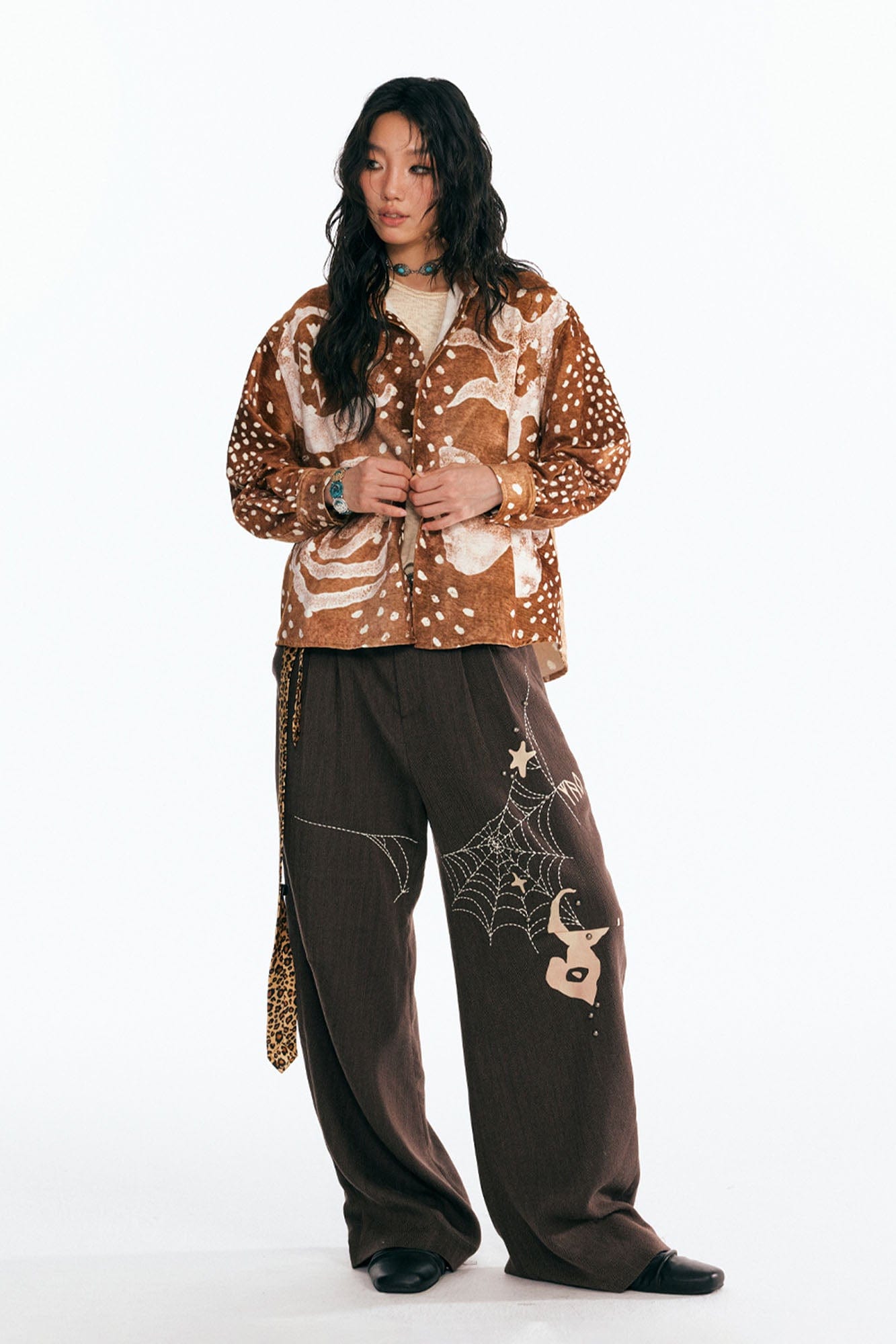 1997 POSTOFFICE Starlit Deer Suede Shirt-Shirt-S-Free Shipping Leatheretro