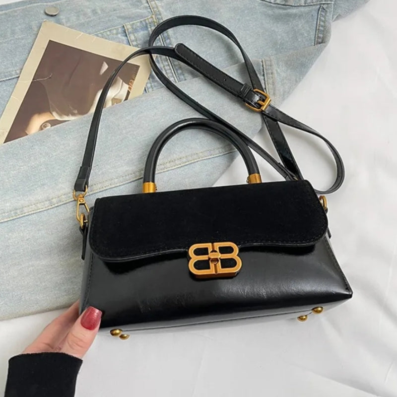 Elegant Temperament Minimalist Shoulder Bag - Lightweight Versatile Crossbody Bags-Shoulder Bag-Black-Free Shipping Leatheretro