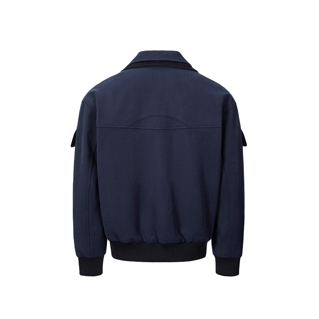 ESAIAS Paneled Double-Lapel Bomber Jacket-Jacket-S-Free Shipping Leatheretro