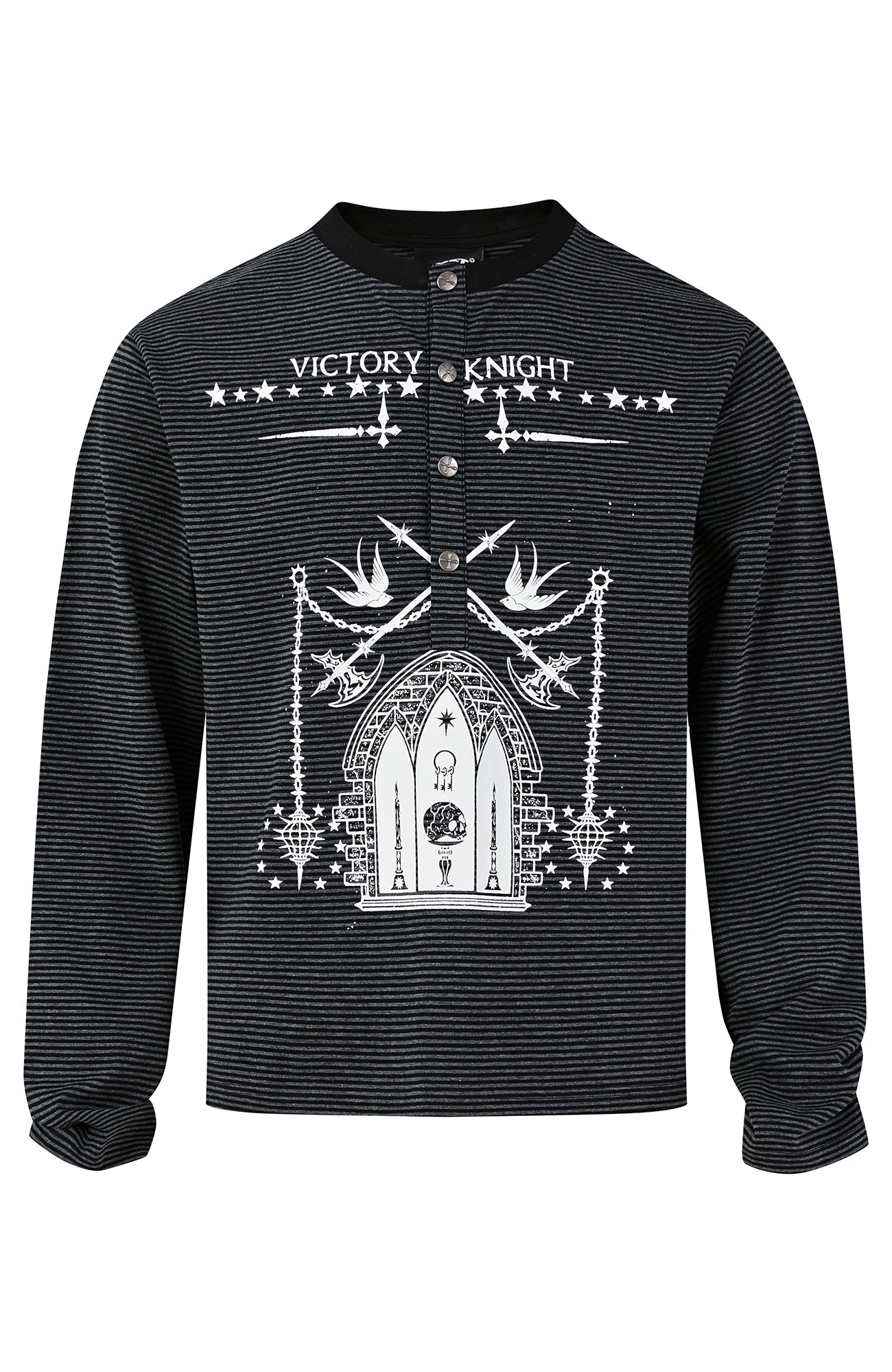 PASET Gothic Graphic Long-Sleeve Tee-L/S Tee-S-Free Shipping Leatheretro