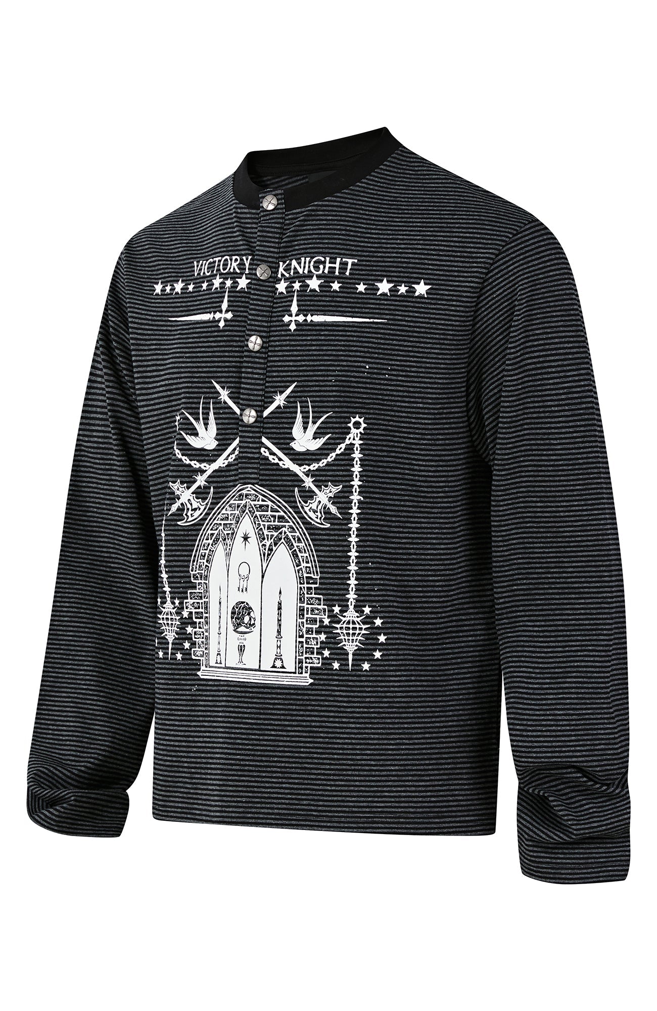 PASET Gothic Graphic Long-Sleeve Tee-L/S Tee-S-Free Shipping Leatheretro