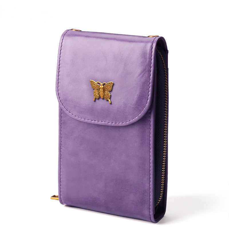 Vintage Chain Crossbody Leather Mini Cellphone Bags 8726-Handbag & Wallet Accessories-Red-Free Shipping Leatheretro