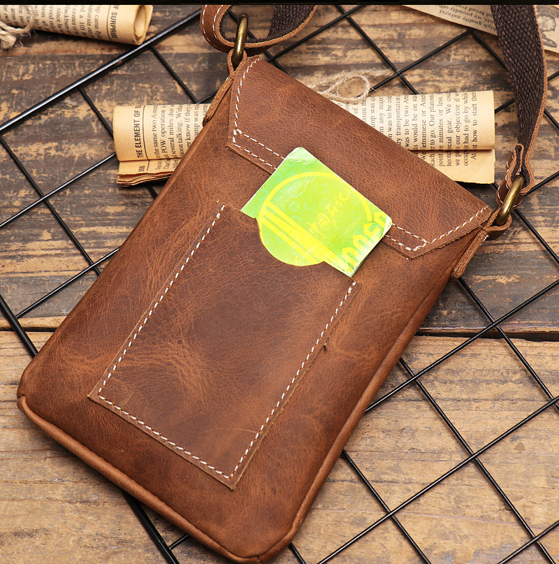 Fashion Cowhide Leather Mobile Phone Case 3376-Phone Cases-Blue-Free Shipping Leatheretro