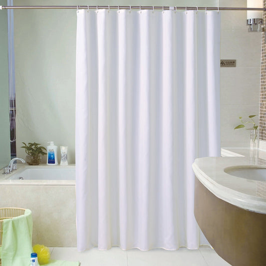 Waterproof Bathroom White Shower Curtain-Shower Curtains-180×180cm Shower Curtain Only-Free Shipping Leatheretro