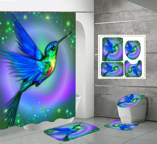 3D Flying Birds Print Fabric Shower Curtain Sets-Shower Curtains-180×180cm Shower Curtain Only-Style1-Free Shipping Leatheretro
