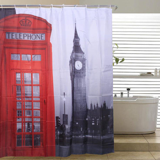 Telephone Booth Red Shower Curtain For Bathroom-Shower Curtains-180×180cm Shower Curtain Only-Free Shipping Leatheretro