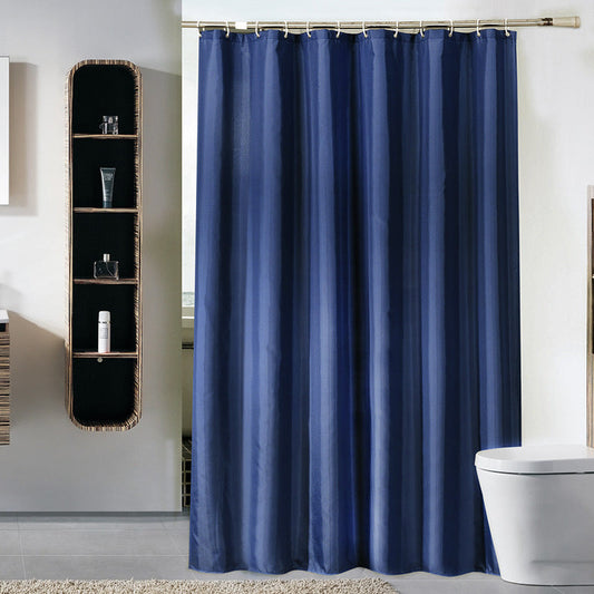 Waterproof Bathroom Navy Blue Shower Curtain-Shower Curtains-180×180cm Shower Curtain Only-Free Shipping Leatheretro