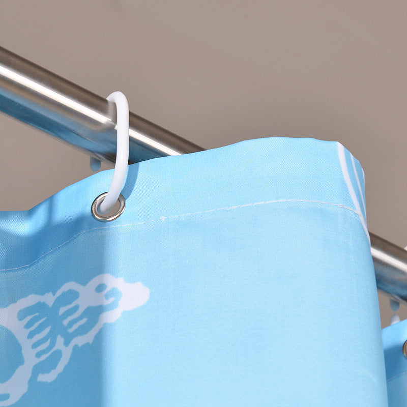 The Mediterranean Waterproof Bathroom Shower Curtain-Shower Curtains-180×180cm Shower Curtain Only-Free Shipping Leatheretro