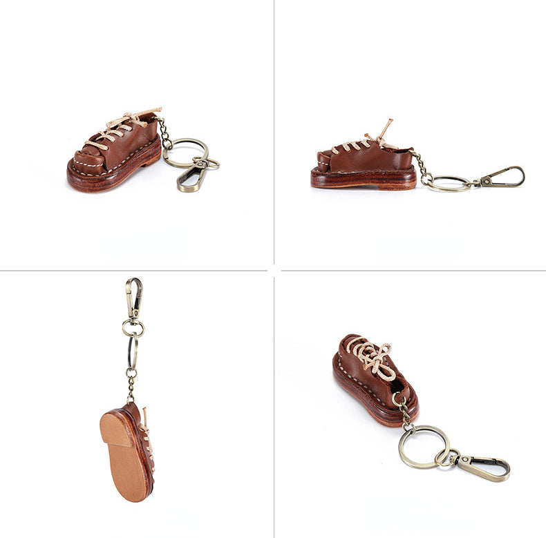Cowhide Leather Keychains Decoration K152-Keychains-Strawberry-Free Shipping Leatheretro