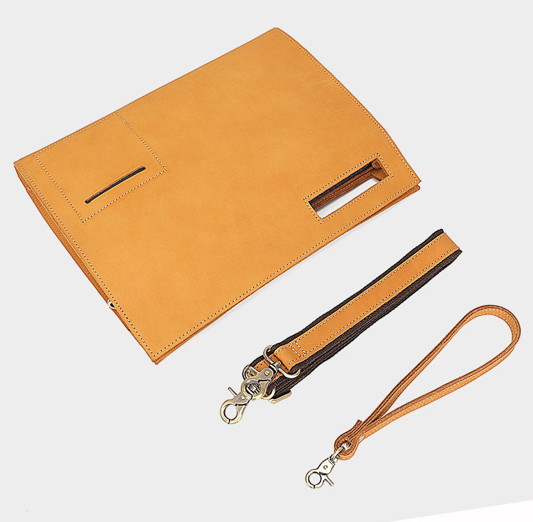 Vintage Crazy Horse Leather Crossbody Business Bags 0011-Briefcases-Black-Free Shipping Leatheretro