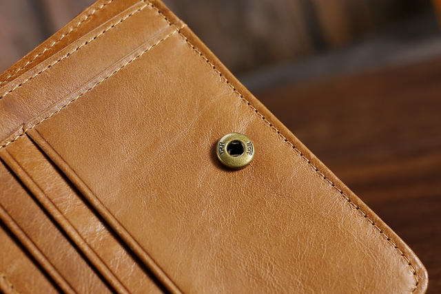 Men Leather Short Change Wallets W5411-Leather Wallets-Coffee-Free Shipping Leatheretro