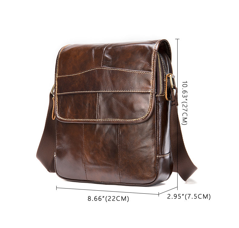 Vintage Leather Shoulder Bags for Men 1121-Handbags, Wallets & Cases-Coffee-Free Shipping Leatheretro