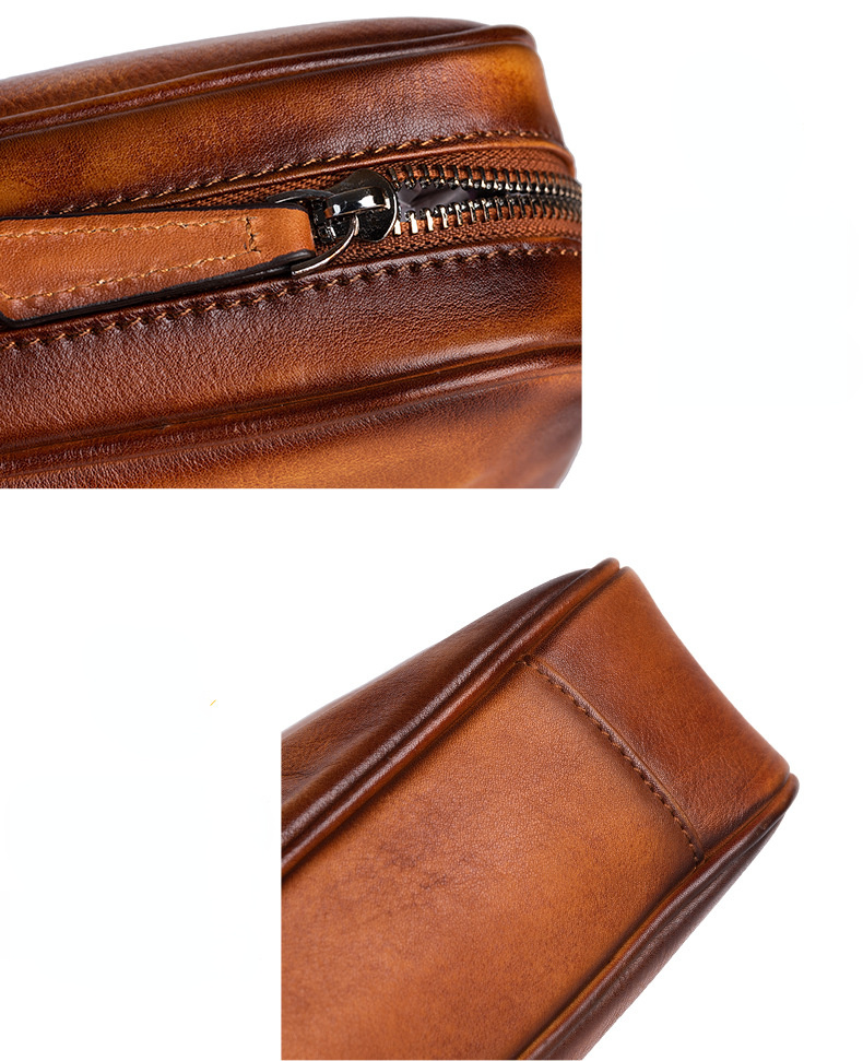 Vintage Leather Casual Briefcase for Men 1310-Leather Briefcase-Brown-Free Shipping Leatheretro