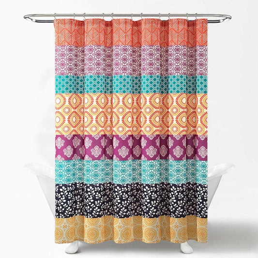 Colorful Bohemia Fabric Shower Curtain for Bathroom-Shower Curtains-180×180cm Shower Curtain Only-Free Shipping Leatheretro