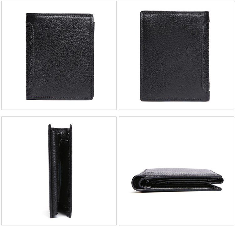 Vintage Fashion Vintage Leather Business Wallet 523-Leather Wallet-Black-Free Shipping Leatheretro