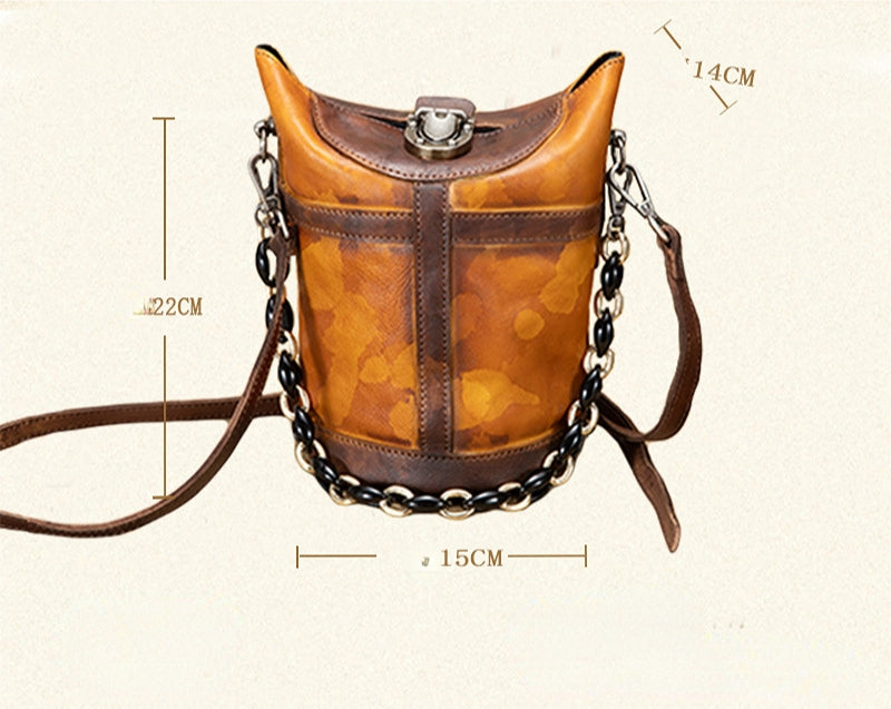 Vintage Handmade Crossbody Handbags B242-Handbags, Wallets & Cases-Yellow-Free Shipping Leatheretro