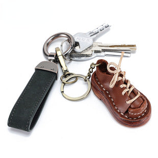 Cowhide Leather Keychains Decoration K152-Keychains-Strawberry-Free Shipping Leatheretro