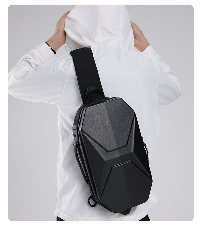 PC Shell Design Daily Bags for Men 9509-Bicycle Bags & Panniers-Black-Free Shipping Leatheretro