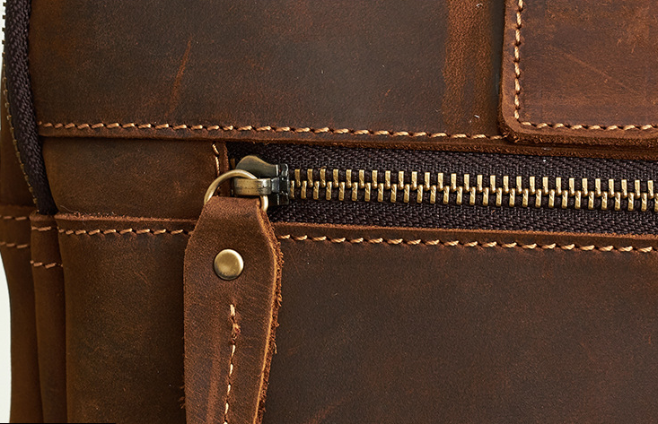 15.6" Men Vintage Leather Business Briefcase J6360-Leather Briefcase-Brown-Free Shipping Leatheretro