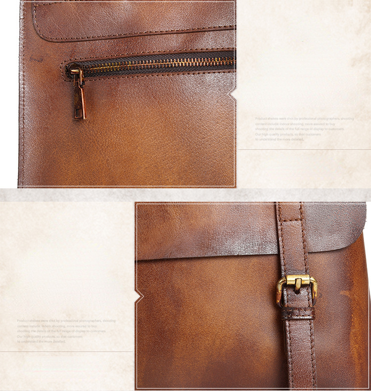 Casual Vintage Leather Backpack 8841-Leather Backpack-Coffee-Free Shipping Leatheretro