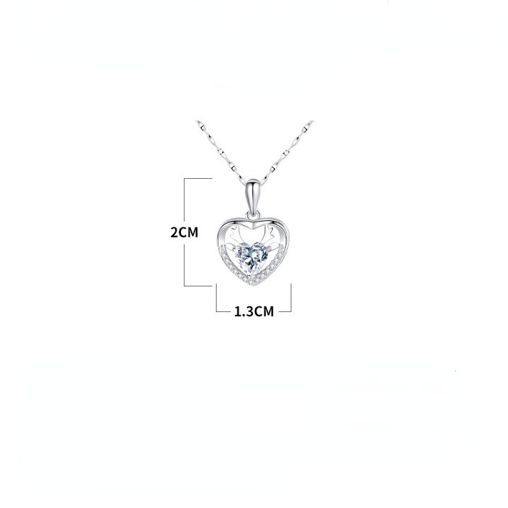 Christmas Elk Design Zircon Sterling Sliver Necklace-Necklaces-The same as picture-Free Shipping Leatheretro