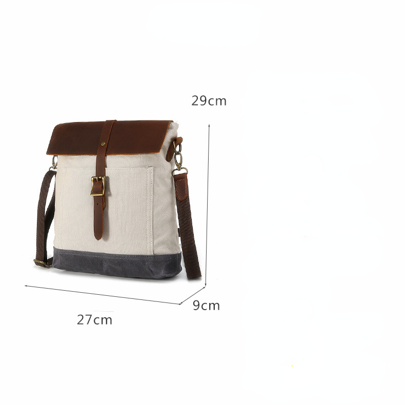 Fashion Canvas Casual Backpack for Men-Handbags-Ivory-Free Shipping Leatheretro