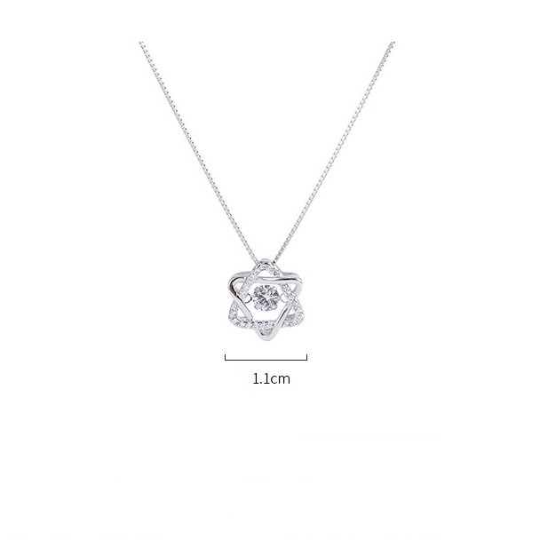 Fashion Hexagram Women Sliver Necklace-Necklaces-The same as picture-Free Shipping Leatheretro