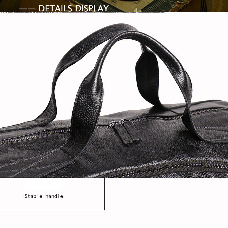 Black Leather Traveling Duffle Bags for Women 1109-Duffle Bag-Black-Free Shipping Leatheretro