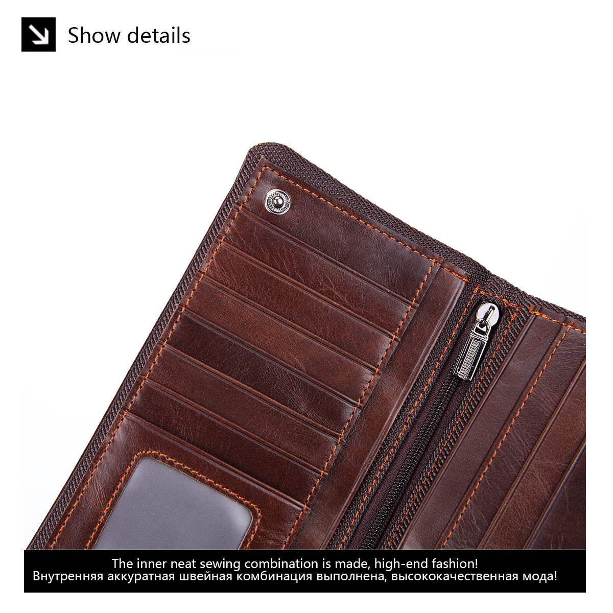 Vintage Business Leather Wallets&purse for Men 9029-Handbags, Wallets & Cases-Black-Free Shipping Leatheretro