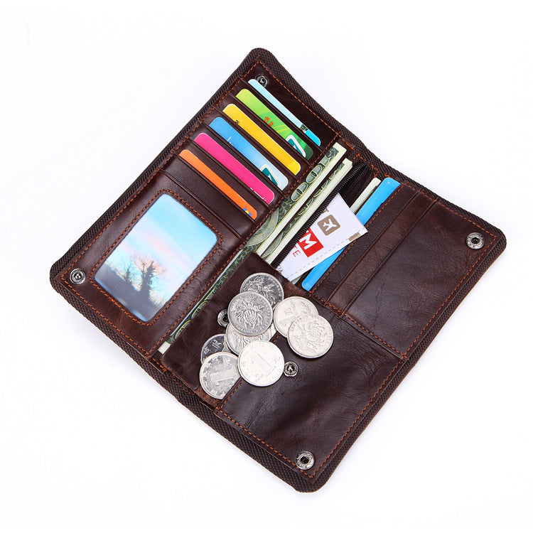 Vintage Business Leather Wallets&purse for Men 9029-Handbags, Wallets & Cases-Black-Free Shipping Leatheretro