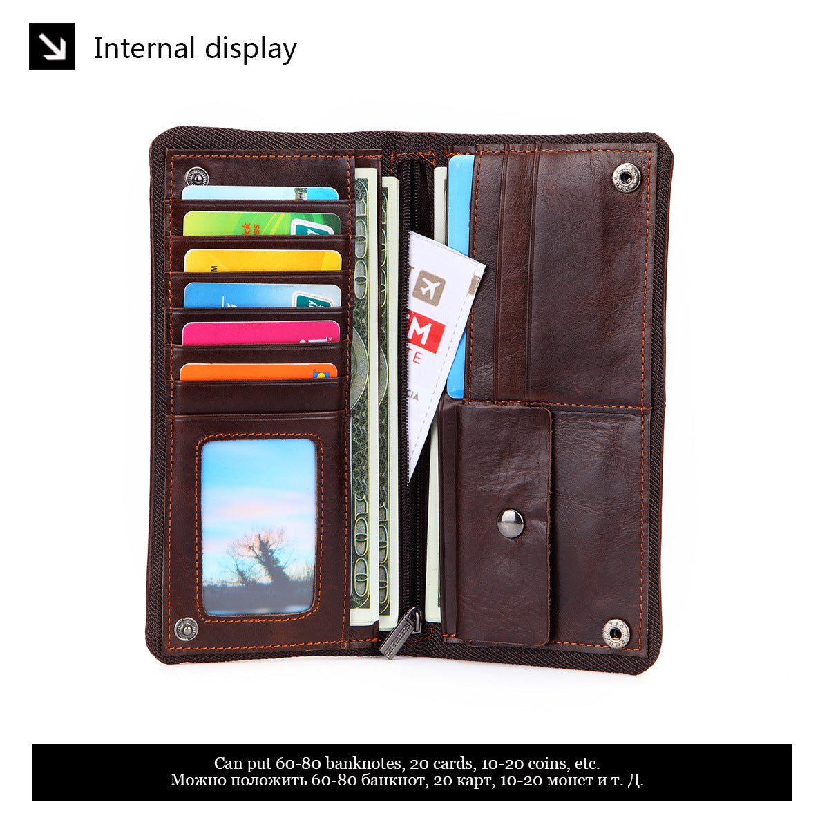 Vintage Business Leather Wallets&purse for Men 9029-Handbags, Wallets & Cases-Black-Free Shipping Leatheretro