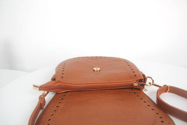 Fashion Hollow Out PU Women Shoulder Handbags 7041-Handbags-Brown-Free Shipping Leatheretro