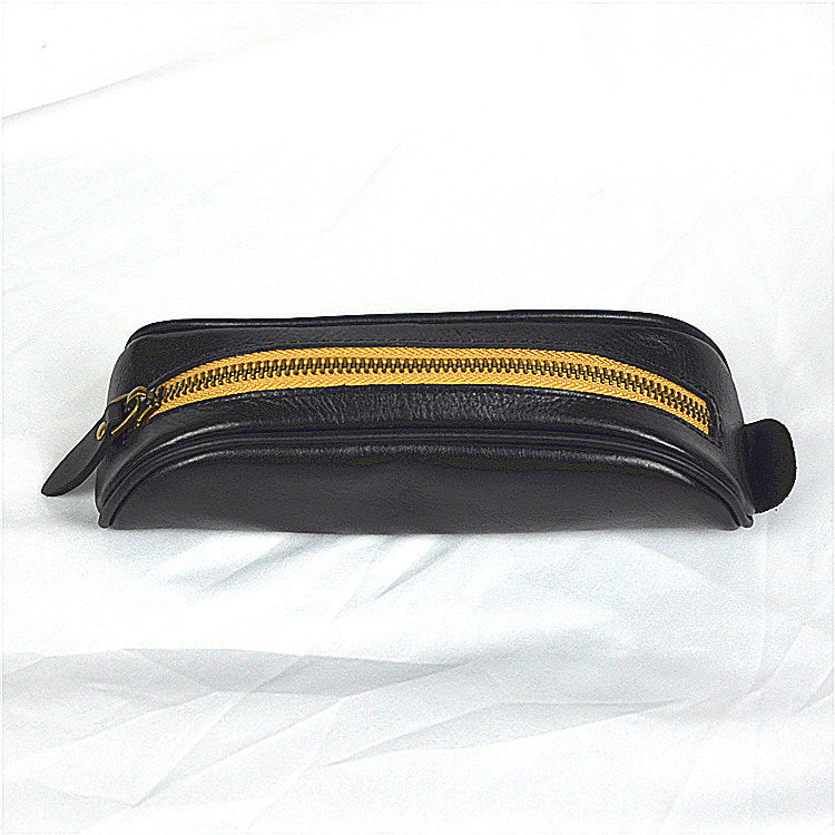 Vegetable Tanning Vintage Mini Pen Cases 11009-Yellow-Free Shipping Leatheretro