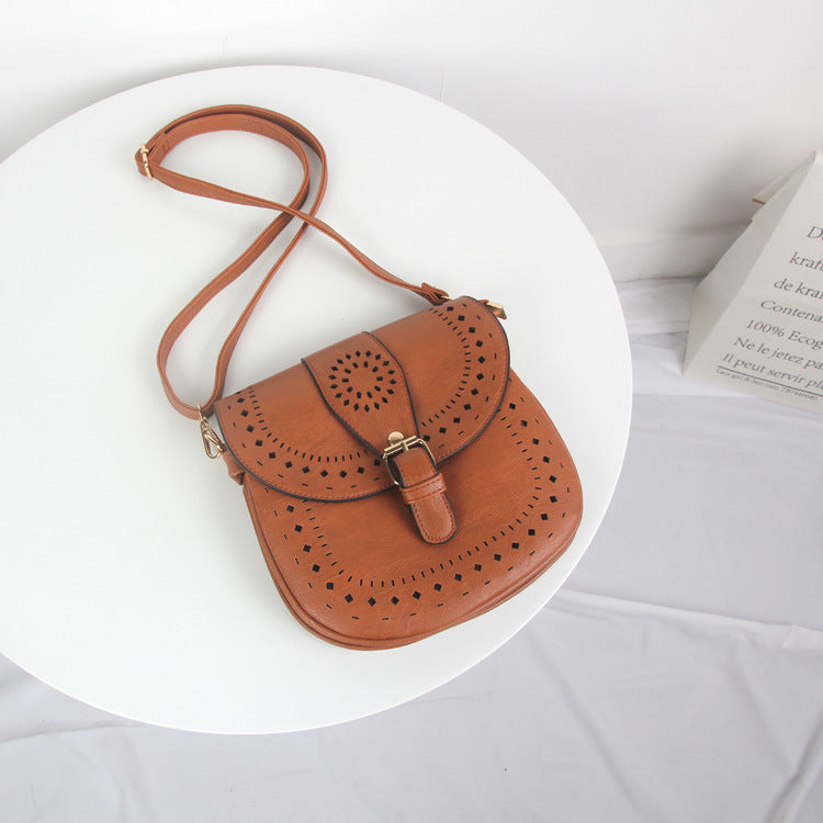 Fashion Hollow Out PU Women Shoulder Handbags 7041-Handbags-Brown-Free Shipping Leatheretro