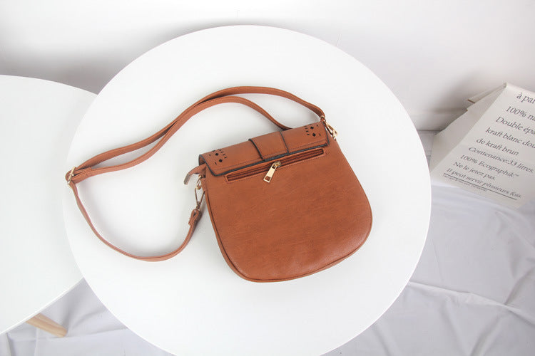 Fashion Hollow Out PU Women Shoulder Handbags 7041-Handbags-Brown-Free Shipping Leatheretro