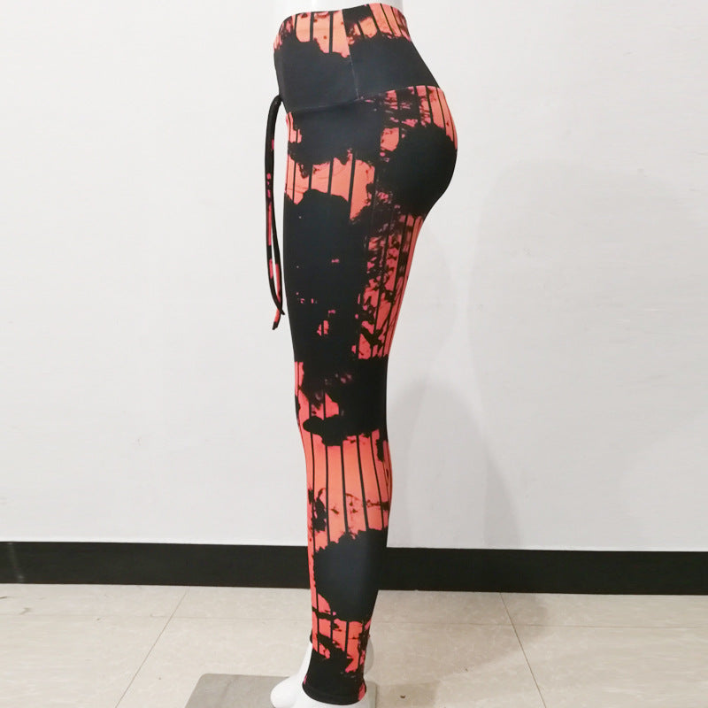 Sexy Abstract Striped High Waist Yoga Leggings-Leggings-Purple-S-Free Shipping Leatheretro