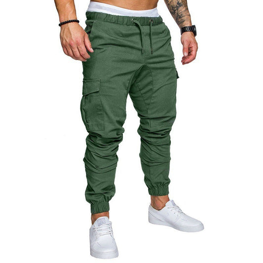 Casual Pockets Pants for Men-Pants-Green-M-Free Shipping Leatheretro