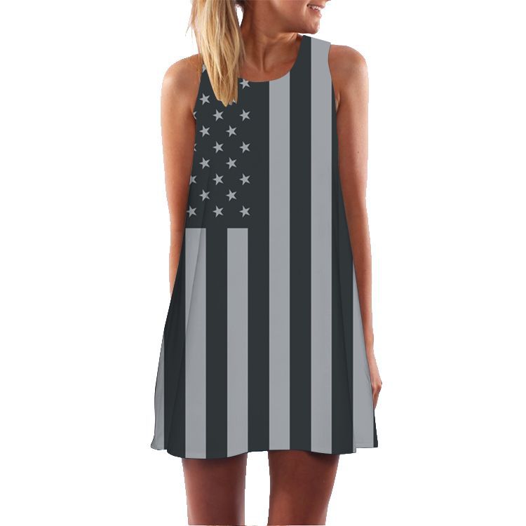 Casual Sleeveless Summer Mini Dresses-Dresses-LYQ-286-S-Free Shipping Leatheretro