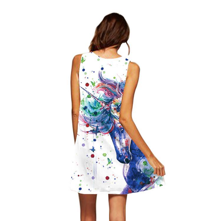 Casual Sleeveless Summer Mini Dresses-Dresses-LYQ-279-S-Free Shipping Leatheretro