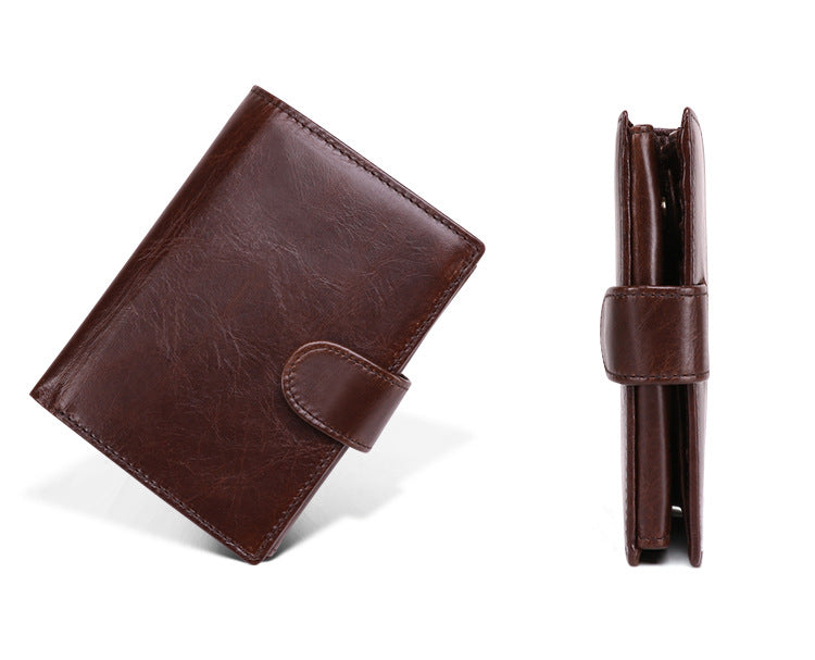 Retro Handmade Leather Large Storage Wallet J2063-Leather Wallets-Coffee-Free Shipping Leatheretro